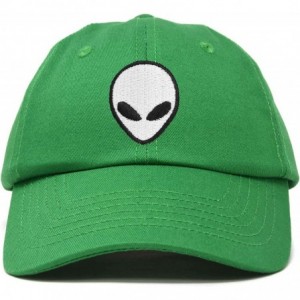 Baseball Caps Alien Head Baseball Cap Mens and Womens Hat - Kelly Green - C418M64RLO9 $11.86