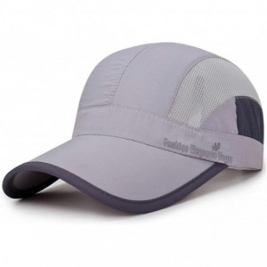 Baseball Caps 7-7 1/2 Quick Dry Breathable Ultralight Running Hat for Sport - B Series-light Grey - CM18EMDGHTH $23.04