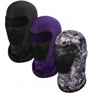 Balaclavas 3 Pieces Balaclava Face Cover Motorcycle Windproof Camouflage Fishing Cap Sunscreen Hat - C3197M8XL34 $23.21
