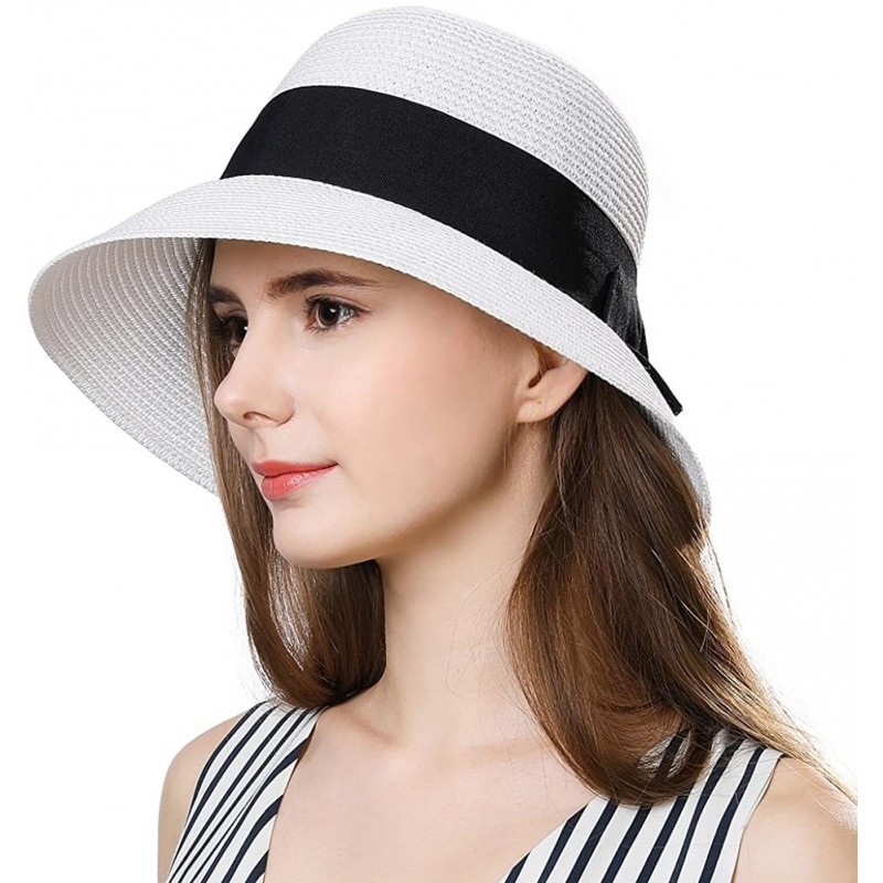 Packable Sun Hat for Women Beach Uv SPF Straw Fedora Floppy Panama ...