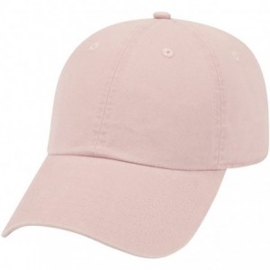 Baseball Caps Low Profile Washed Superior Brushed Cotton Twill Dat Hat Cap - Pink - CL1865NX7R0 $25.81