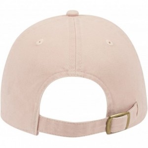 Baseball Caps Low Profile Washed Superior Brushed Cotton Twill Dat Hat Cap - Pink - CL1865NX7R0 $10.07