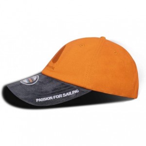 Baseball Caps Men's Sailing Cap for Men Women UV Race Hat with Retainer Clip - Orange - C618L0UQMML $7.96