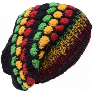 Skullies & Beanies Woolen Knitted Fleece Lined Multicoloured Beanie Hats - K - C012O4YO4G9 $62.98