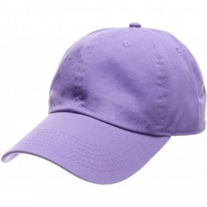 Baseball Caps Plain Stonewashed Cotton Adjustable Hat Low Profile Baseball Cap. - Lavender - CF12O7ZEM3F $9.53