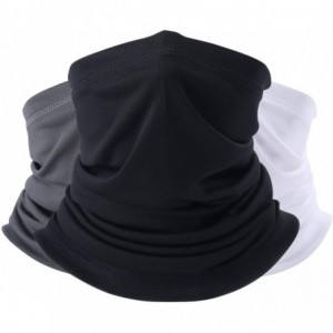 Balaclavas Summer Face Scarf Neck Gaiter Cooling Dustproof Masks 3 Pack - Gray- Black- White - C618RINN3SW $46.28