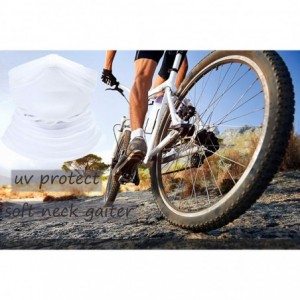 Balaclavas Summer Neck Gaiter Face Scarf/Face Cover/Bandana Neck Cover for Sun Hot Cycling Hiking Fishing - White - C318YZORT...