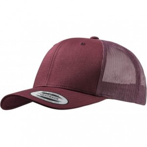 Baseball Caps Flexfit Retro Snapback Trucker Cap - Maroon - C0188708I48 $24.16