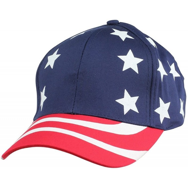 Baseball Caps 2 Packs USA Flag Patriotic Baseball Cap/Hat (2 Pack for Price of 1) - Usa-6 - CF185Y04D2K $15.63
