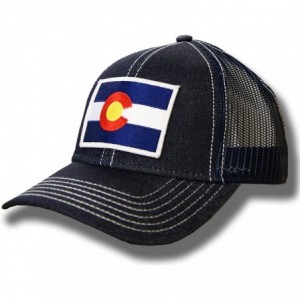 Baseball Caps Colorado State Flag Denim Baseball Hat Adjustable Cap - CZ12NZQT5B2 $45.01