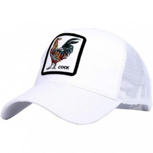 Baseball Caps Cock-Animal Snapback Trucker Hat Baseball - Mesh Adjustable for Men - White - CB18YUG3ZCG $23.49