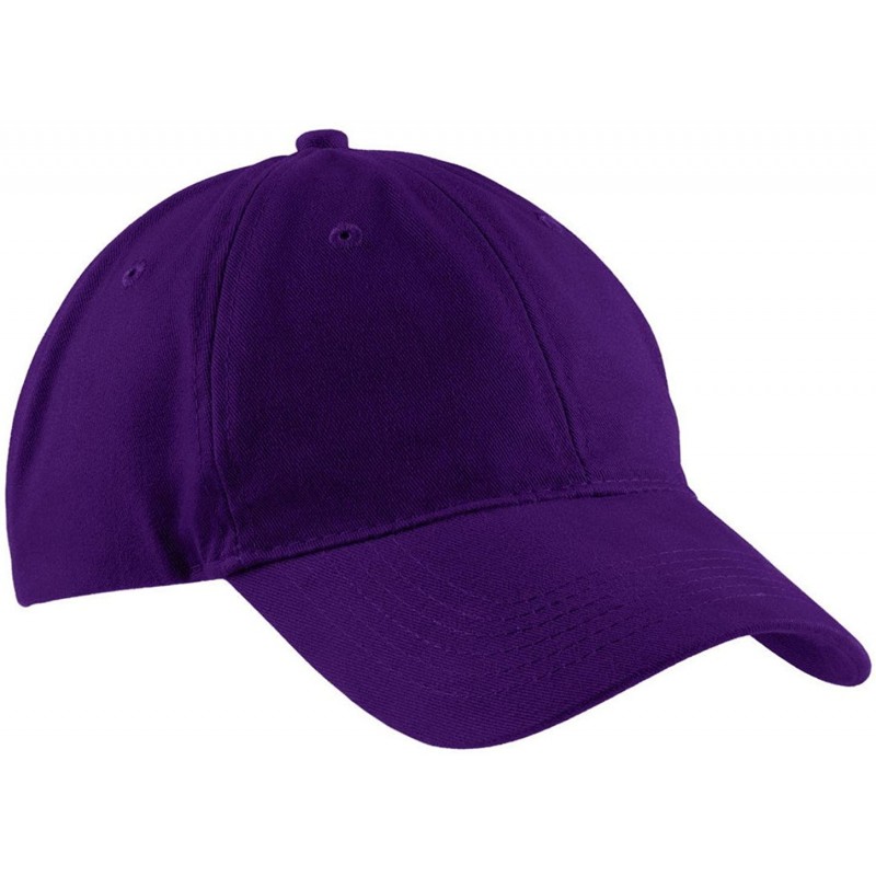 Baseball Caps CP77 Brushed Twill Low Profile Cap - Purple - OSFA - C6119B8389J $7.50