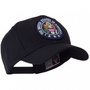 Baseball Caps Army Circular Shape Embroidered Military Patch Cap - Usa - CE11FETEQ7R $14.84