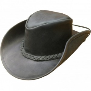 Cowboy Hats Leather Cowboy Hat Traders Down Under - Denali Black - CA18IKGSDIM $75.76