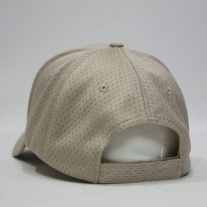 Baseball Caps Plain Pro Cool Mesh Low Profile Adjustable Baseball Cap - Khaki - CR18I6DE93O $27.72