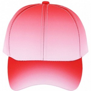 Skullies & Beanies Multicolored Baseball Cap Adjustable Ponytail Hat Breathable Pnybon Cap for Women and Men - Red - CF1986AX...