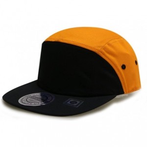 Baseball Caps Baseball 5 Panel Biker Hat - 145 Black/Orange - CW126HG4CND $21.25