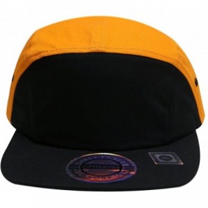Baseball Caps Baseball 5 Panel Biker Hat - 145 Black/Orange - CW126HG4CND $7.97