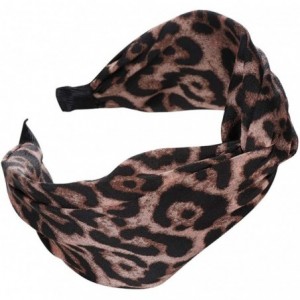 Headbands Leopard Printed Twist Knot Hairband Women Hair Head Hoop Girls Hair Headband - 5 Pc - C018TATRWWY $31.26