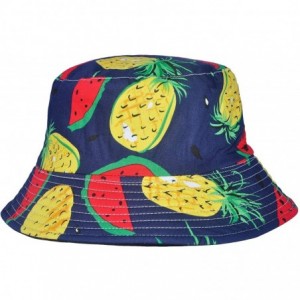 Bucket Hats Unisex Cute Print Bucket Hat Summer Fisherman Cap - Watermelon - CJ18TK64WH4 $27.32