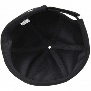 Skullies & Beanies Mens Solid Color Cotton Brimless Hat Foldable Harbour Docker Hat Rolled Cuff Sailor Skull Cap - Black - CB...