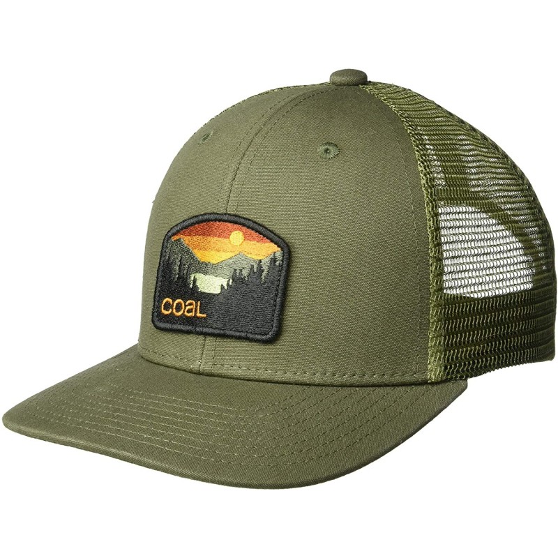 Baseball Caps Men's The Hauler Low Mesh Back Trucker Hat Adjustable Snapback Cap - Olive - C218CA49OMC $64.79