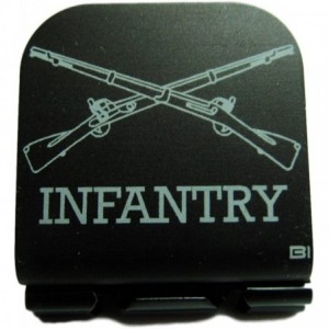 Baseball Caps Infantry Crossed Rifles Laser Etched Hat Clip Black - CL12BRWPZB5 $31.62
