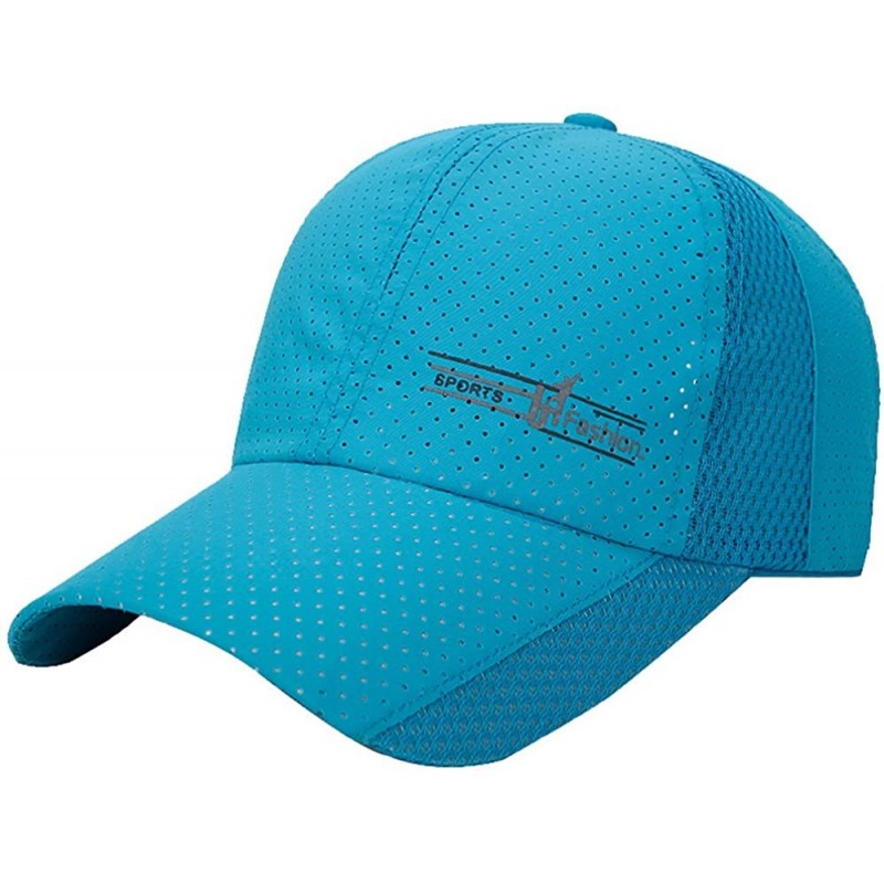 Baseball Caps Fashion Adult Mesh Hat Quick-Dry Collapsible Sun Hat Outdoor Sunscreen Baseball Cap - X-blue - CC18RIKY8N7 $18.32