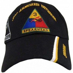 Skullies & Beanies U.S. Army 3rd Armored Division Spearhead Black Shadow Embroidered Cap Hat - CH1853ID23H $11.64