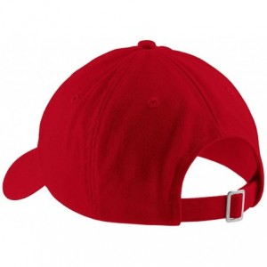 Baseball Caps Stay Weird Embroidered 100% Cotton Adjustable Strap Cap - Red - C612IZJVYLN $22.16