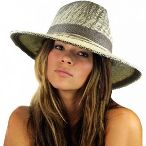 Fedoras Teardrop Dent Braided Trim Casual Panama Fedora Sun Hat - Woven Light Gray - CR1990KNAHK $17.45