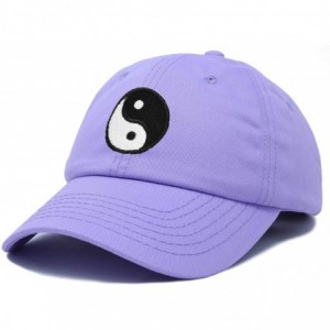 Baseball Caps Ying Yang Dad Hat Baseball Cap Zen Peace Balance Philosophy - Lavender - CX18XI8OZSH $10.20