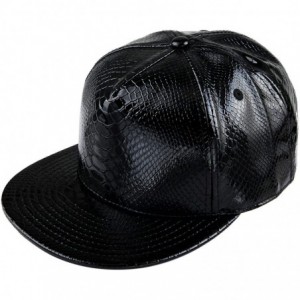 Baseball Caps Unisex Snapback Hats-Adjustable Hip Hop Flat Brim Baseball Cap - 06-black - CU12LGNH47X $23.45