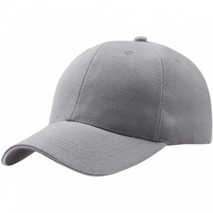 Baseball Caps Unisex Hats for Summer Baseball Cap Dad Hat Plain Men Women Cotton Adjustable Blank Unstructured Soft - Gray - ...