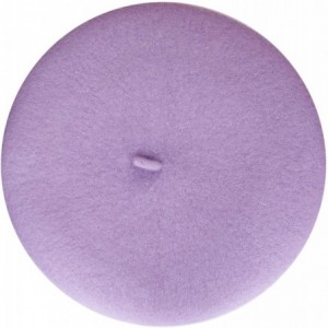 Berets Women Wool Beret Hat French Style Solid Color - Lilac - C0194GSAWO3 $27.35