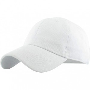 Baseball Caps Dad Hat Adjustable Unstructured Polo Style Low Profile Baseball Cap - White - C318SGER27G $10.73