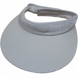 Visors Cushees 4" Wide Brim Cloth Visor [232] - White - C911LTKQGCN $25.37