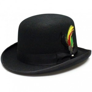 Fedoras Pmw41 Derby Wool Felt Fedora Hat ( ) - Black - C711BGHY7QL $59.66