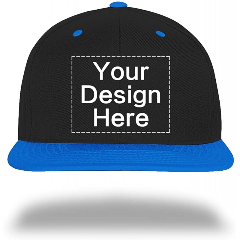 Baseball Caps Custom Baseball Cap Snapback Hiphop Hats Design Your Text Name or Logo - 3 Black&blue - CE182LWL4Z4 $50.46