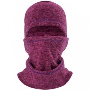 Skullies & Beanies Balaclave Fleece Windproof Ski Mask Face Mask Tactical Hood Neck Warmer - Heather Fuchsia-polar Fleece - C...