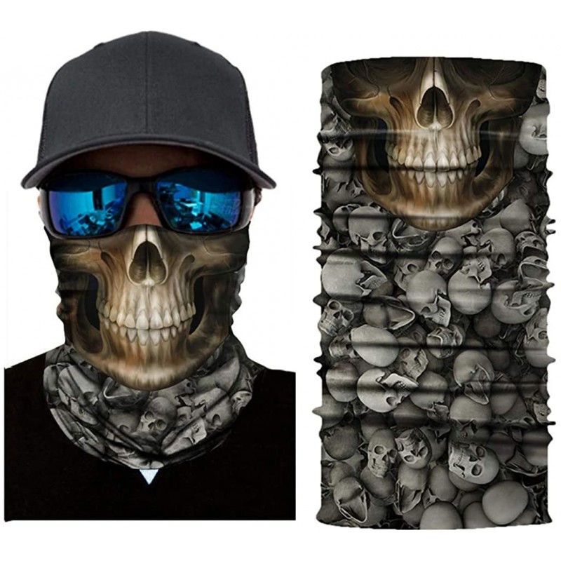 Balaclavas Skull Face Mask- Rave Bandana- Neck Gaiter- Scarf- Summer Balaclava for Dust Wind UV Protection - Sla - C8197ZT9L7...