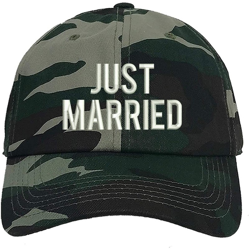 Baseball Caps Just Married Baseball Hat - Bachelor Hats - Groom Honeymoon Caps - Camo - C3195WCSA4R $38.75