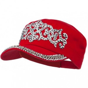 Baseball Caps Jewel Military Cap with Medieval Design - Red - CU11P5HKI8J $49.64