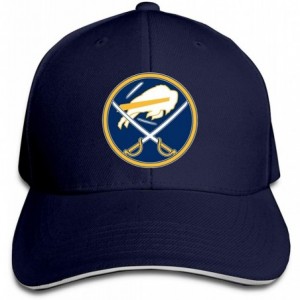 Cowboy Hats Sabres - Buffalo Logo Mashup Men Retro Adjustable Cap for Hat Cowboy Hat - Navy - C118YRTC3MK $53.90