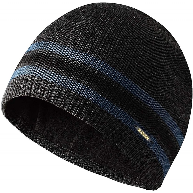 Skullies & Beanies Men's Knitted Hat- Winter Beanie Hats Warmer with Thick Fleece Lined for Men Women - Charcoal Grey - CF193...