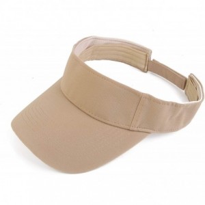 Visors Plain Men Women Sport Headband Sun Visor Adjustable Athletic Sportswear Runing Outdoor Hat Cap - Khaki - CX18QMW5LY5 $...