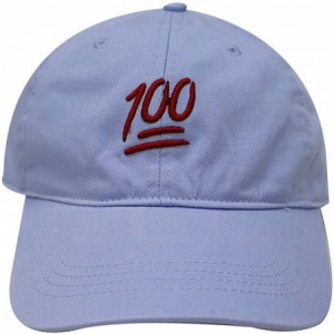 Baseball Caps Emoji 100 Cotton Baseball Dad Caps - Sky - CW12N2CB7K6 $14.41