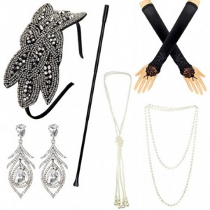 Headbands 1920s Accessories Themed Costume Mardi Gras Party Prop additions to Flapper Dress - X-1 - C318LR5ALSZ $37.38
