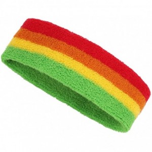 Balaclavas Sweatbands Cotton Headbands Wristband - Color Stripe - C018CSZIDZC $22.31