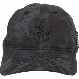 Baseball Caps Gun Snake 2A 1791 AR15 Guns Right Freedom Embroidered One Size Fits All Structured Hats - Tac Black/Black - CC1...